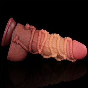 Lovetoy Nature Cock Dual Layer Silicone Cock With Rope