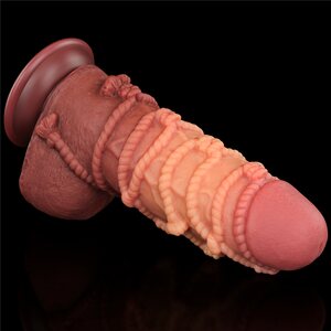 Lovetoy Nature Cock Dual Layer Silicone Cock With Rope