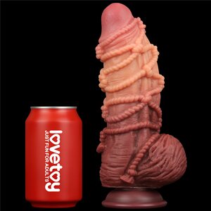 Lovetoy Nature Cock Dual Layer Silicone Cock With Rope