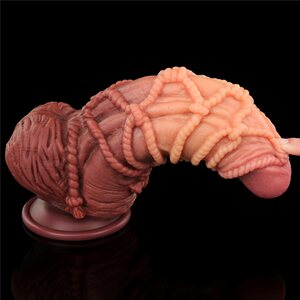 Lovetoy Nature Cock Dual Layer Silicone Cock With Rope