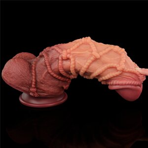 Lovetoy Nature Cock Dual Layer Silicone Cock With Rope