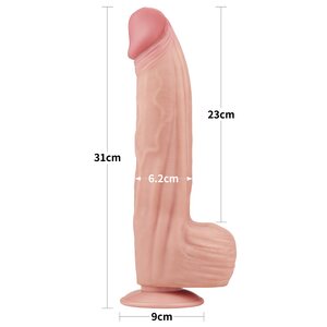 Lovetoy Dildo Sliding Skin Dual Layer Dong 30.4 cm
