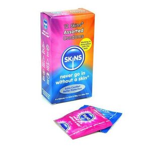 SKINS Assorted Kondomisekoitus 12 kpl