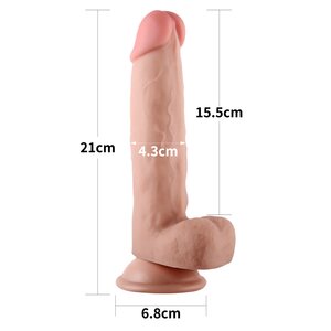 Lovetoy Dildo Sliding Skin Dual Layer Dong 20 cm