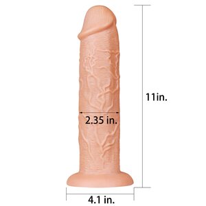 Dildo 28 cm Vaalea imukupilla