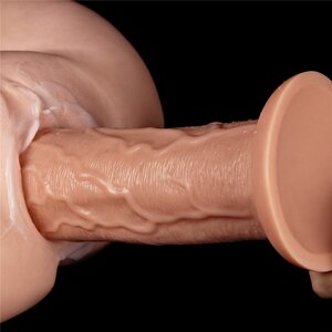 Dildo 28 cm Vaalea imukupilla