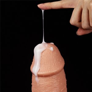 Dildo 28 cm Vaalea imukupilla