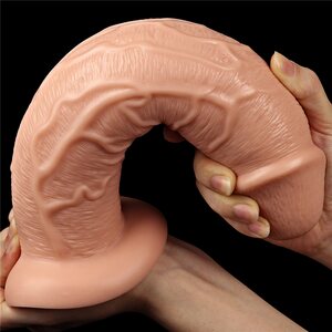 Dildo 28 cm Vaalea imukupilla