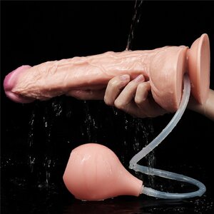 Laukeava Dildo Vaalea 28 cm