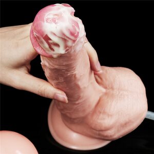 Laukeava Dildo Vaalea 28 cm
