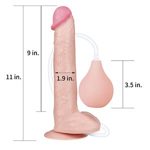 Laukeava Dildo Vaalea 28 cm