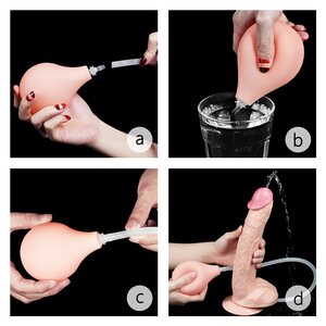 Laukeava Dildo Vaalea 28 cm