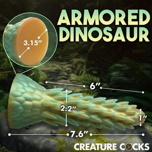 XR Brands Creature Cocks Stegosaurus Spiky Reptile Dildo