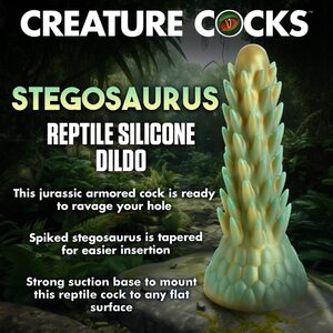 XR Brands Creature Cocks Stegosaurus Spiky Reptile Dildo