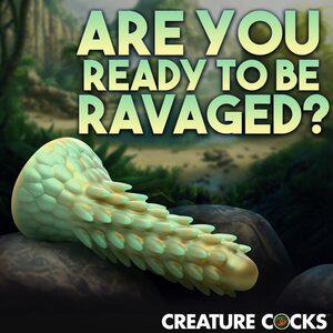 XR Brands Creature Cocks Stegosaurus Spiky Reptile Dildo