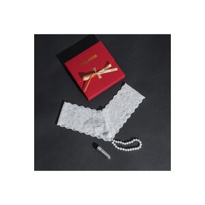 Chilirose Lingerie Orgasmistringit, Helmistringit Valkoinen