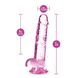 Blush Novelties Naturally Yours Dildo 7" Pinkki