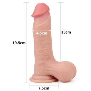 Lovetoy Dildo Sliding Skin Dual Layer Dong 19 cm