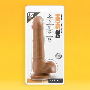 Blush Novelties Dildo Dr.Skin Basic 7 Mocha