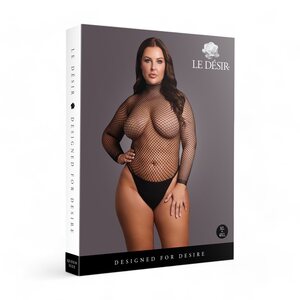 Le Desir Body With Fishnet Structure And Turtle Neck XL-4XL