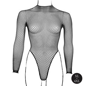 Le Desir Body With Fishnet Structure And Turtle Neck XL-4XL