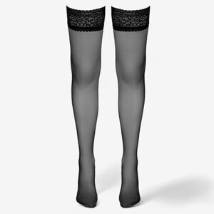 Cottelli Legwear Seksikkäät Mustat Hold Up strømper