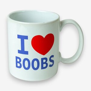 Spencer & Fleetfood I Love Boobs Mug