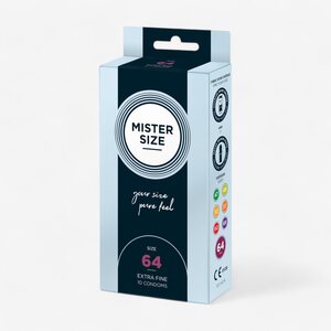 MISTER SIZE Kondomi 64 mm 10 kpl