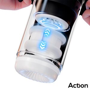 Action Zyon Advanced Automatic Thrusting And Rotating Masturbator
