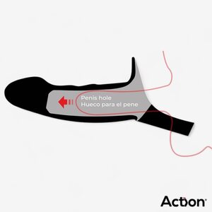 Action Kevin Hollow Strap On Dildo and Harness S