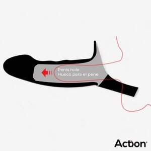 Action Kevin Hollow Strap On Dildo and Harness L