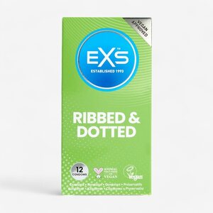 EXS Condoms Ribbed & Dotted Juomukondomit 12 kpl