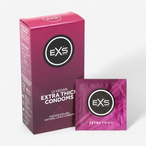 EXS Condoms Extra Thick Paksummat Kondomit 12 kpl