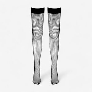 Cottelli Legwear Mustat Hold Up Sukat