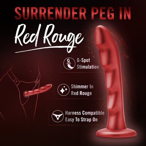 Blush Novelties Jealousy Peg Red Rouge Dildo