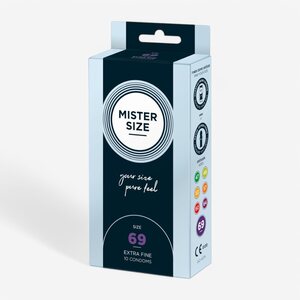 MISTER SIZE Kondomi 69 mm 10 kpl
