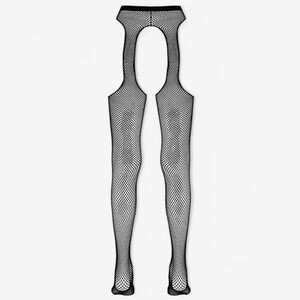 Cottelli Legwear Mustat Verkkosukkahousut