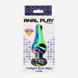 Toy Joy Metallinen Anaalitappi Rainbow Diamond Bum Bijou Large