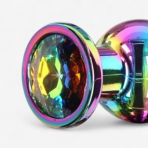 Toy Joy Metallinen Anaalitappi Rainbow Diamond Bum Bijou Large