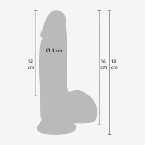 Hidden Desire Realistic Dildo 16 cm – Liquid Silicone & Suction Cup