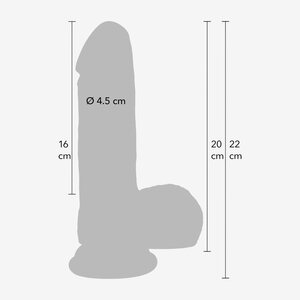 Hidden Desire Realistic Dildo 23 cm – Liquid Silicone with Suction Cup