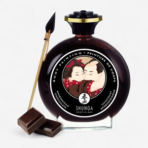 Shunga Edible Chocolate Body Paint – Aphrodisiac with Brush (100 ml)