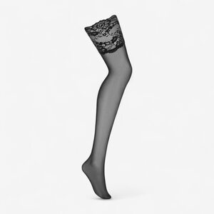 Obsessive Lingerie Seksikkäät Mustat Pitsisukat