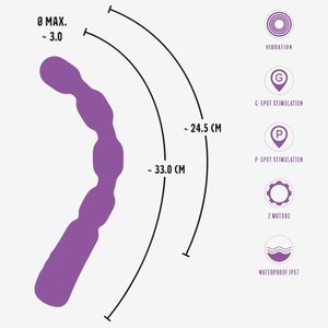 You2Toys High Beads Duo G&P Vibraattori – Kaareva ja Kahdella Moottorilla