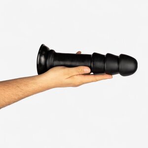 Buttr XXL Black Dildo with Suction Cup – 28.9 cm Flexible PVC