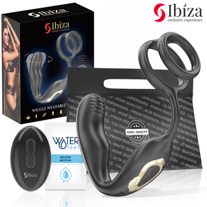 Ibiza Rotating Anal Plug & Vibrating Cock Ring – Remote Controlled for Men