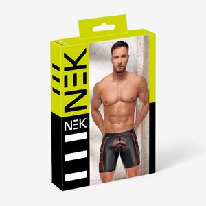 NEK Wetlook Vetoketjushortsit Miehille – Fetish-tyyliä ja Tiukkaa Istuvuutta