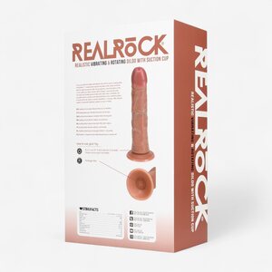 Real Rock Vibrating & Rotating Realistic Dildo 8” – Suction Cup & Rechargeable