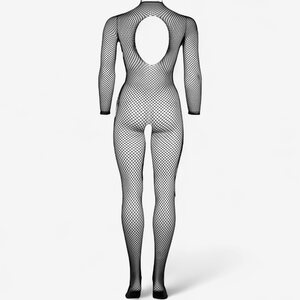 Le Desir Plus Size Verkkobodystocking Avoimella Haaralla – Pitkähihainen