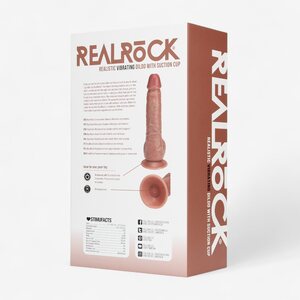 Real Rock Vibrating Realistic Dildo 18 cm – Suction Cup & Harness Compatible